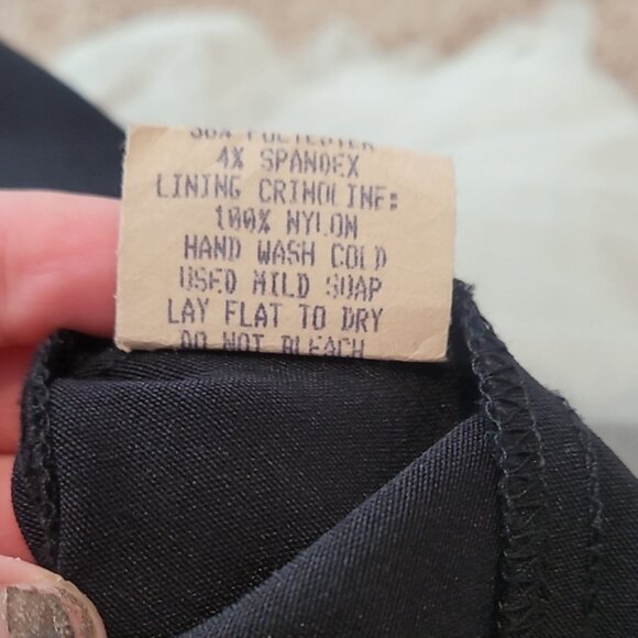 Y2K 90s Ruby Mini Strapless Dress S Black Tulle Whimsigoth Grunge Hoco Cocktail - Picture 11 of 13